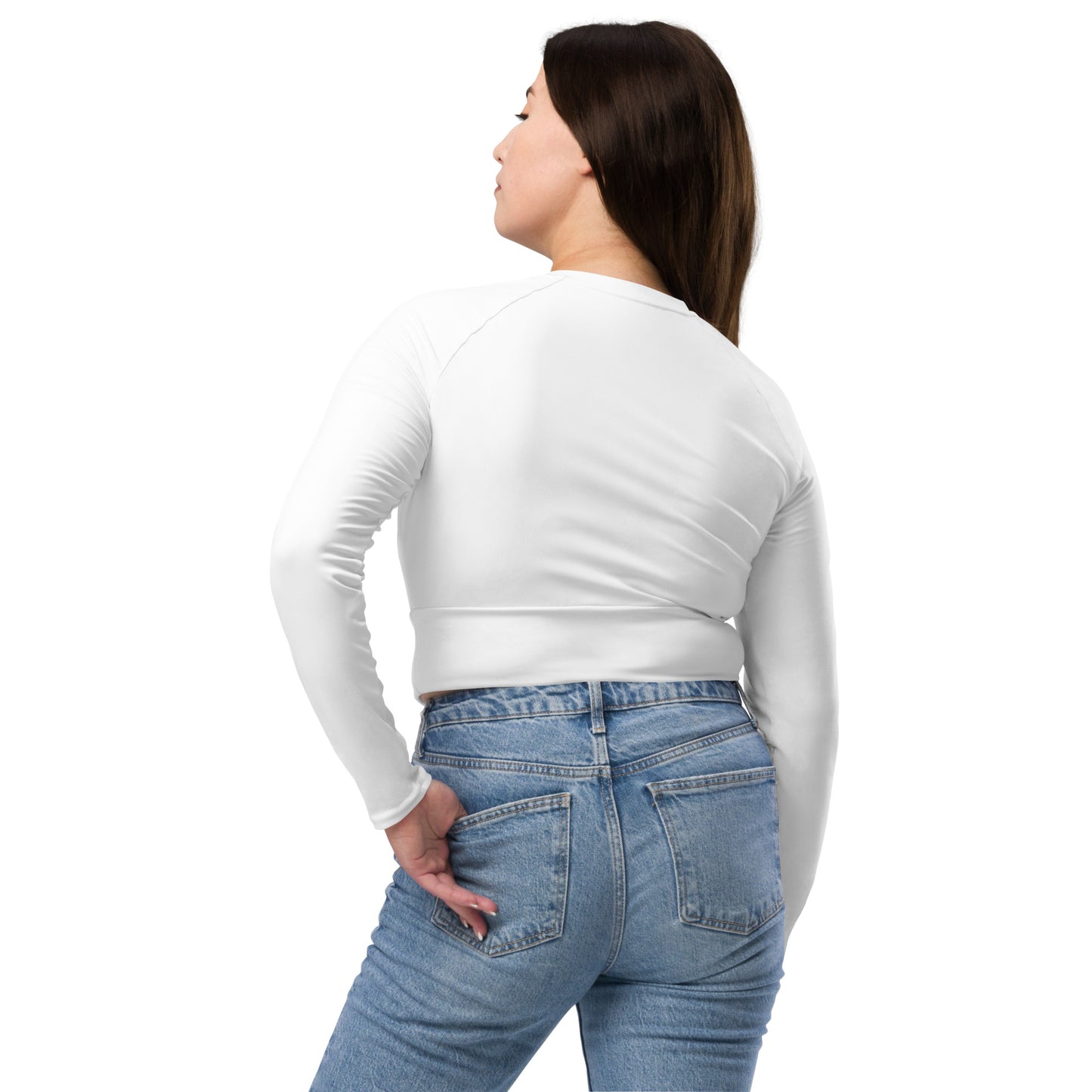 Repeat long-sleeve crop top