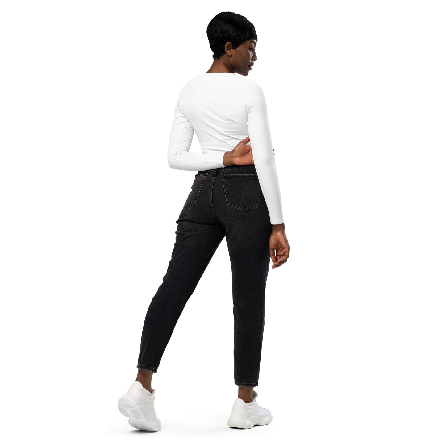 Repeat long-sleeve crop top